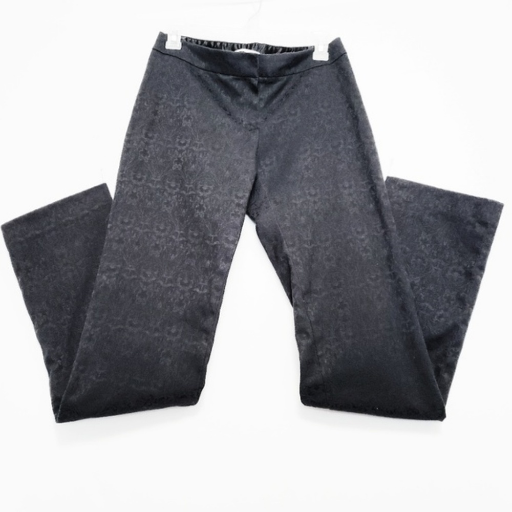 T Tahari Black Textured Silky/Velvety Pants Sz 2*